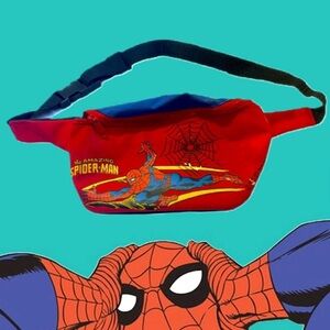 1990 Marvel Vintage Spider-Man Red and Blue Waist fanny Bag pouch